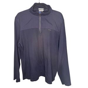 Calvin Klein Men's XL Blue Quarter-Zip Sweater Casual